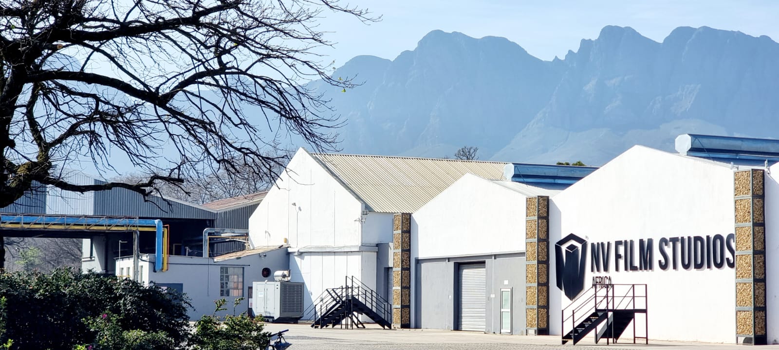 NV Film Studios Africa stages against the Hottentots-Holland mountains